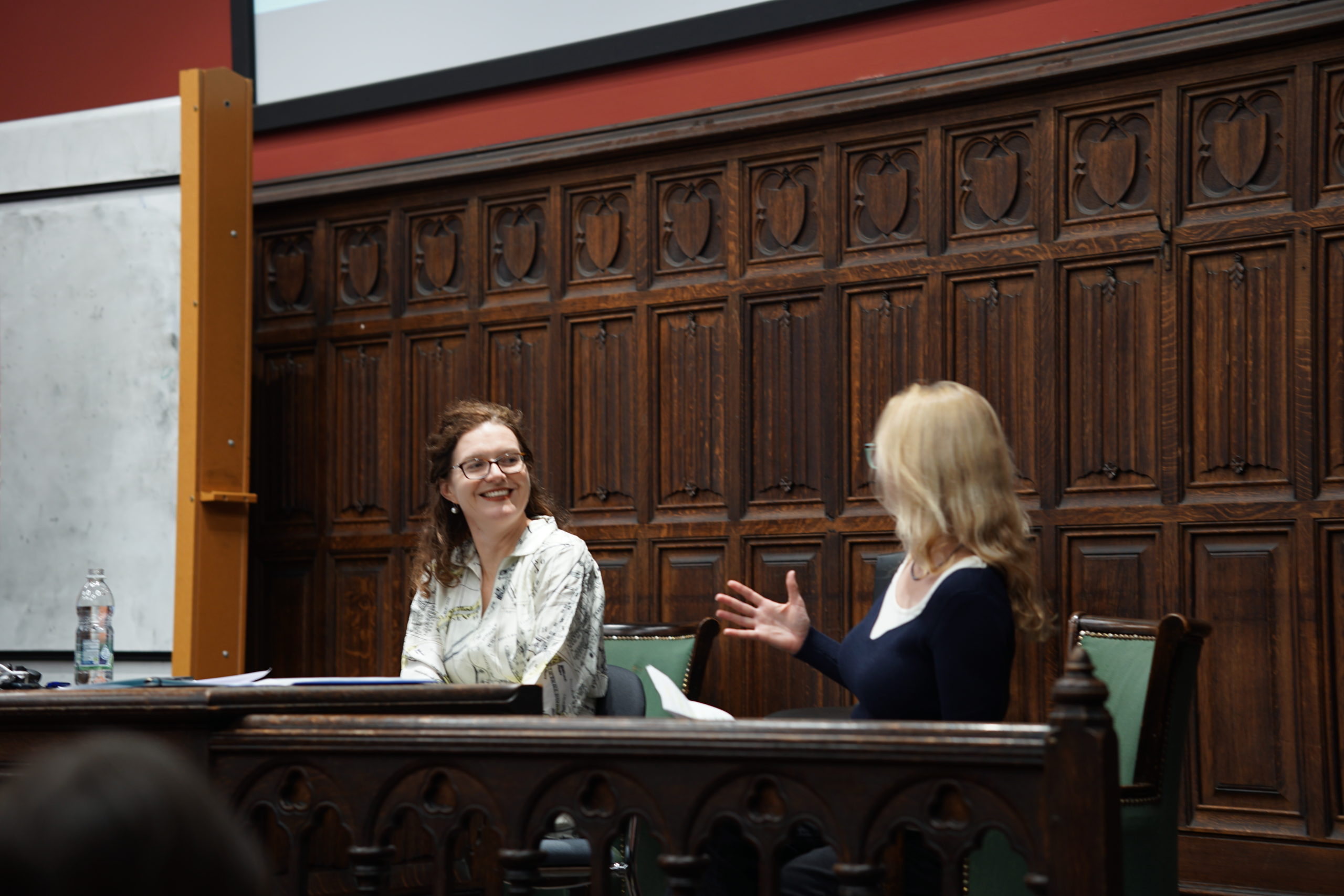 Isabella Alexander and Elena Cooper chatting