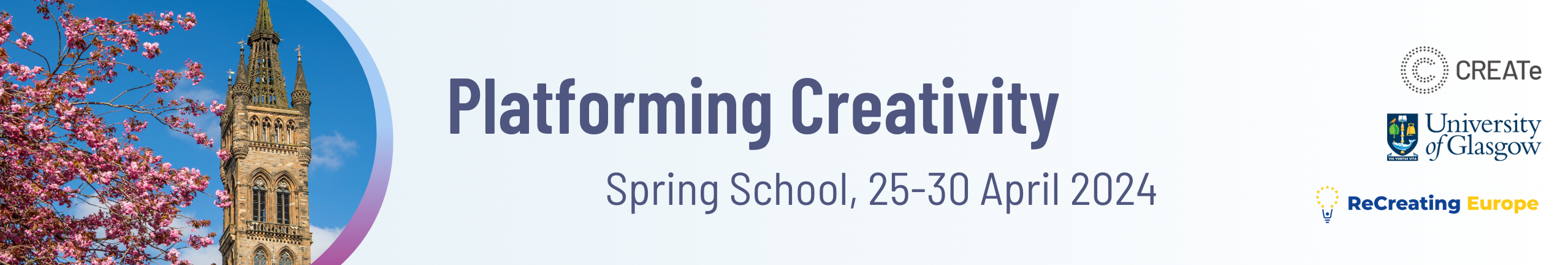 CREATe Spring School banner