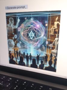 photo of a laptop screen displaying a a text to image generation workflow