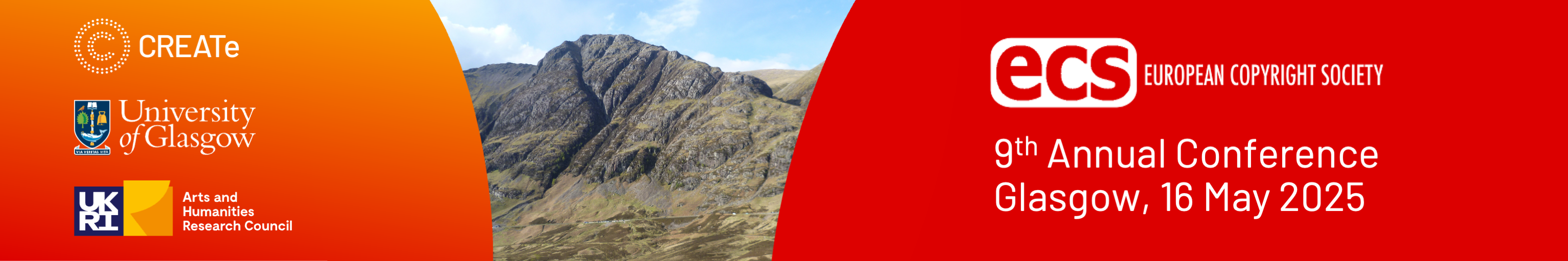 decorative banner for the ECS conference, featuring Am Bodice, the 9th munro in alphabetical order as photographed by Kim Traynor https://commons.wikimedia.org/wiki/File:Am_Bodach,_Glencoe.JPG