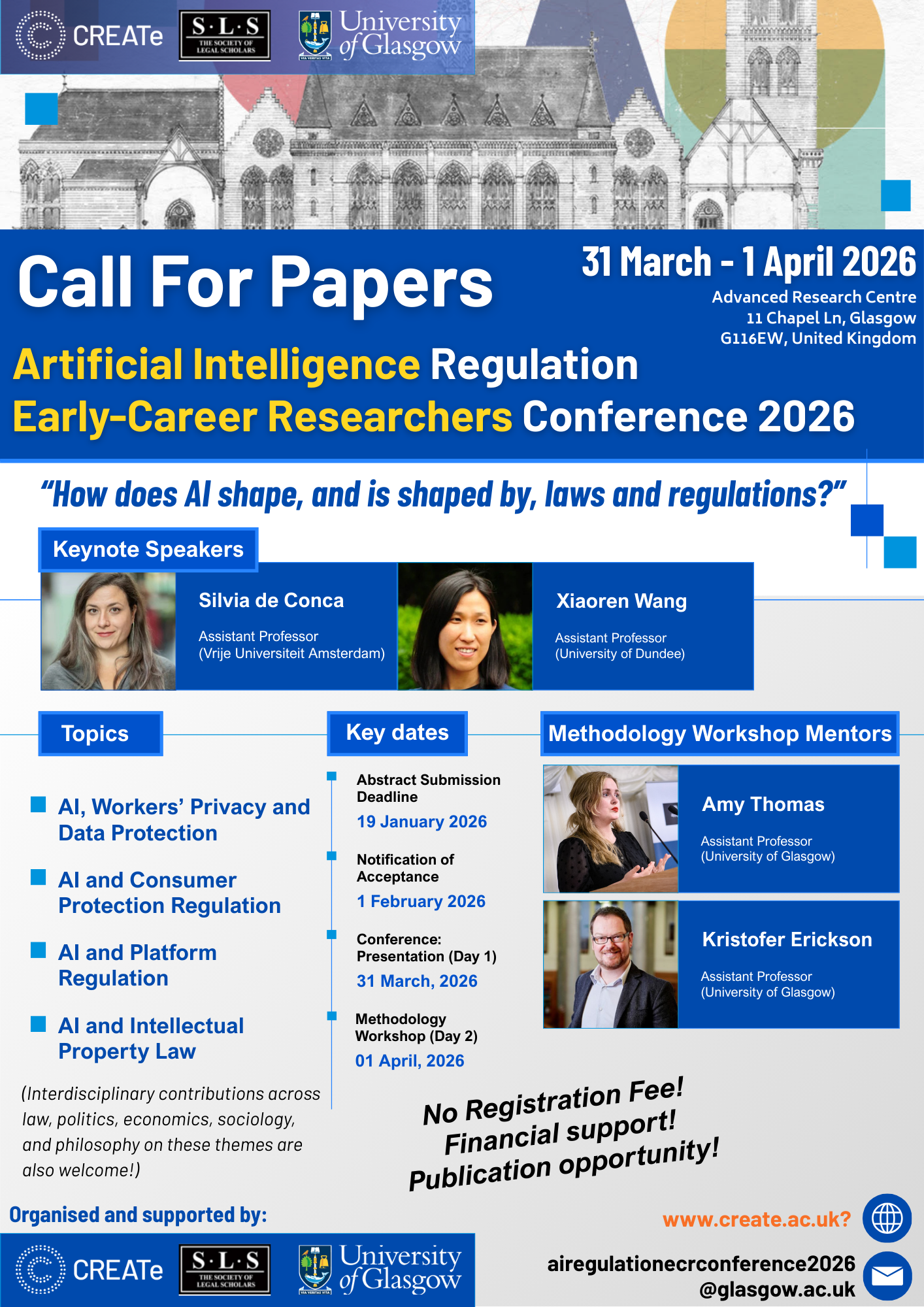 Call for papers - AI Regulation ECR Conference 2026 - banner