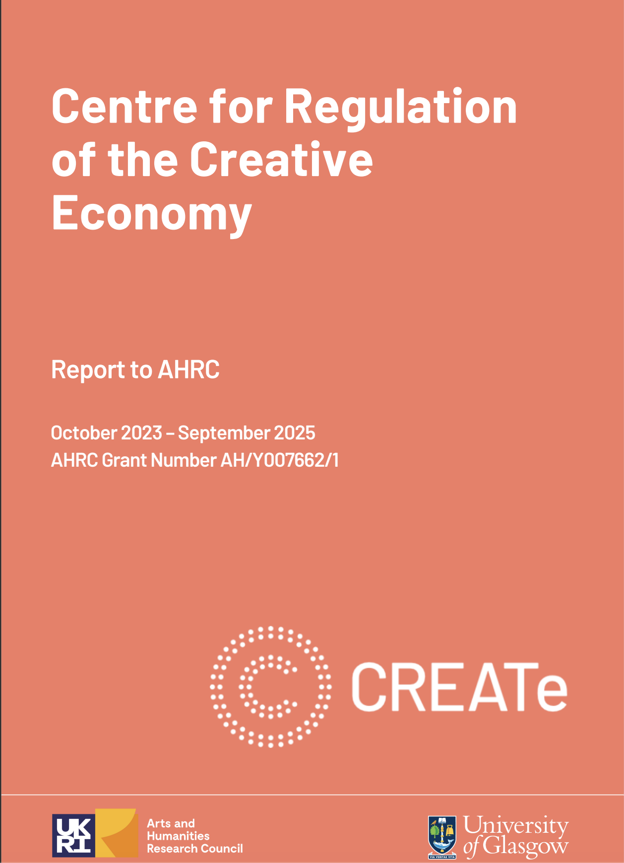 CREATe Report to AHRC screenshot of report