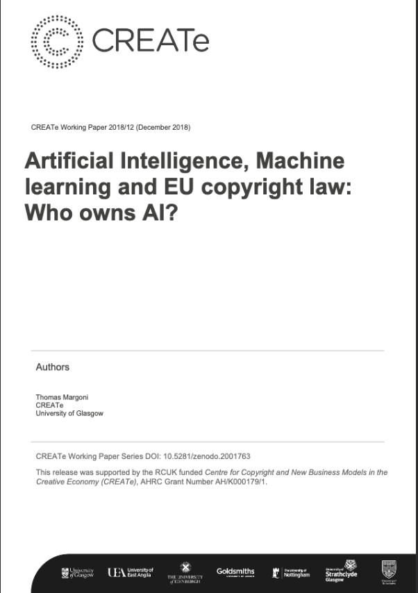 Artificial Intelligence Machine learning and EU copyright law