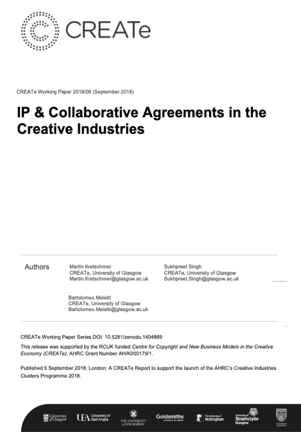 IP & Collaborative Agreements in the Creative Industries Front Cover