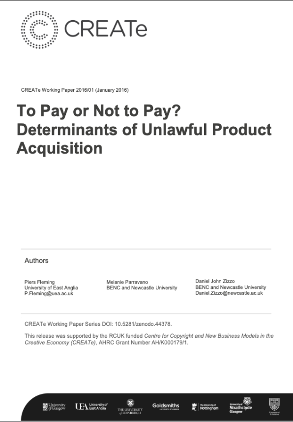 To Pay or Not to Pay? Determinants of Unlawful Product Acquisition